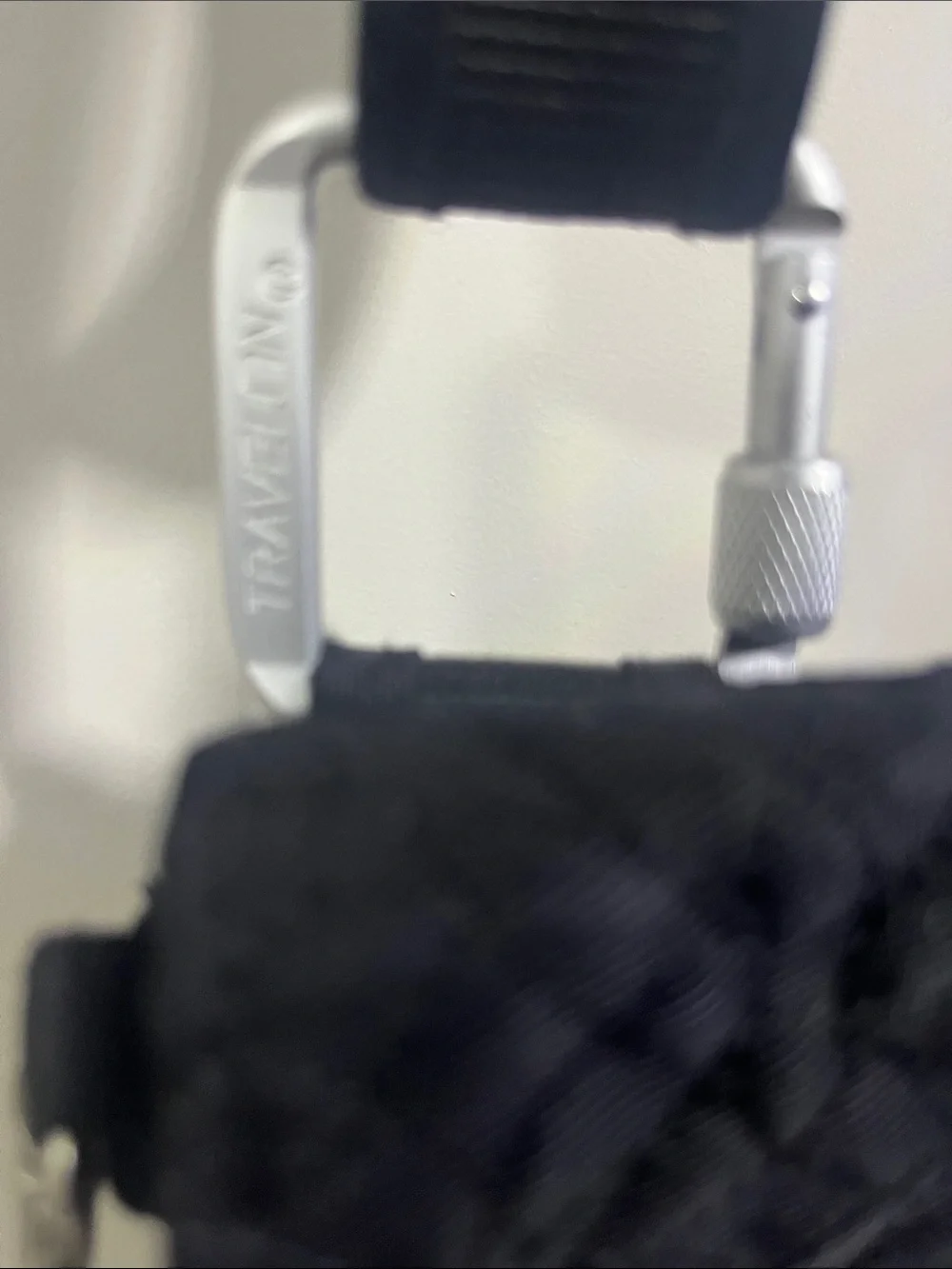 Men’s Black Messenger Bag with Secure Carabiner Accent